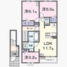 ヌーヴォー　エ　ベル　Ⅲ 3LDKの間取り