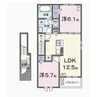 カーサ　セレーナ　Ⅱ 2LDKの間取り