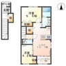 South　Garden　Ⅱ 2LDKの間取り
