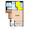 グリーンガーデン 1Kの間取り