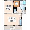 ロイヤルコーポ弓削 1LDKの間取り
