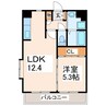 アビタート杉の本 1LDKの間取り