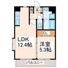 アビタート杉の本 1LDKの間取り