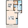 フローラ武蔵ヶ丘 1LDKの間取り