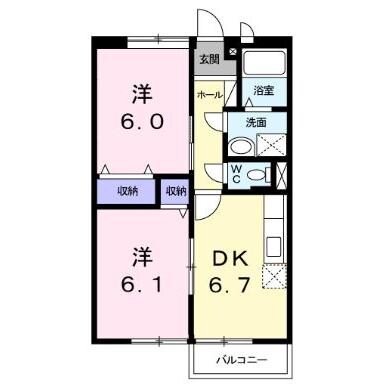 間取り図 パークハイム大丸Ａ・Ｂ・Ｃ・Ｄ