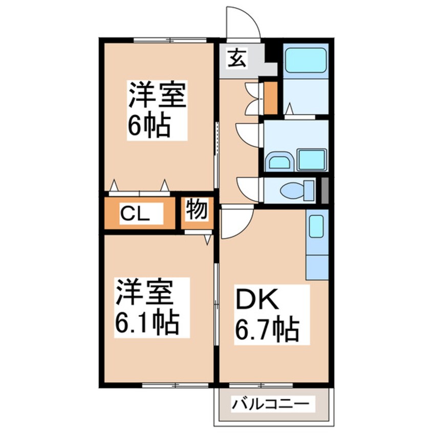 間取図 パークハイム大丸Ａ・Ｂ・Ｃ・Ｄ