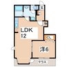 アビデ八久保 1LDKの間取り