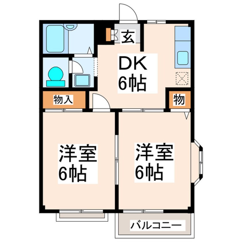 間取図 コーポあづまⅡ