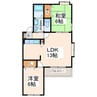 シャトー光の森A・B・C・D 2LDKの間取り