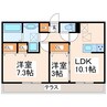 セキュレア須屋　H 2LDKの間取り