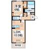 Ｄ’プレイスみずき台 1LDKの間取り
