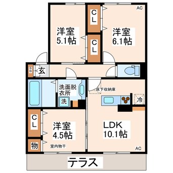 間取図 グレース　ソシア