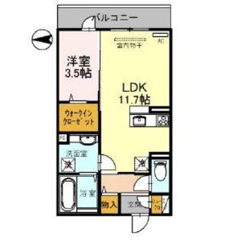 間取図 熊本都市バス（熊本市）/西小峯 徒歩4分 2階 築6年
