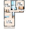 アンファン　ウルー 2LDKの間取り