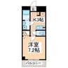 エレガンスガーデン 1Kの間取り