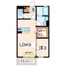 グランモア津久礼 1LDKの間取り
