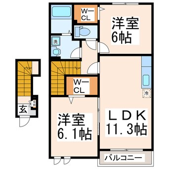 間取図 カントリー・ローズA　B