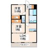 SQUARE菊陽 2LDKの間取り