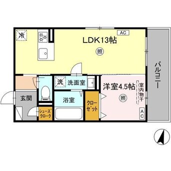 間取図 豊肥本線<阿蘇高原線>/光の森駅 徒歩17分 2階 築1年