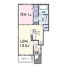 ウエスト須屋 1LDKの間取り