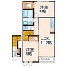 ALBA-CASA 2LDKの間取り