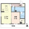 ヴェルメゾン須屋 1LDKの間取り