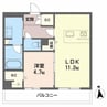 ヴェルメゾン須屋 1LDKの間取り