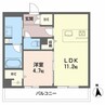 ヴェルメゾン須屋 1LDKの間取り
