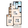 ガジュマルＡ・Ｂ 2DKの間取り