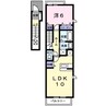 クローバーA・B 1LDKの間取り