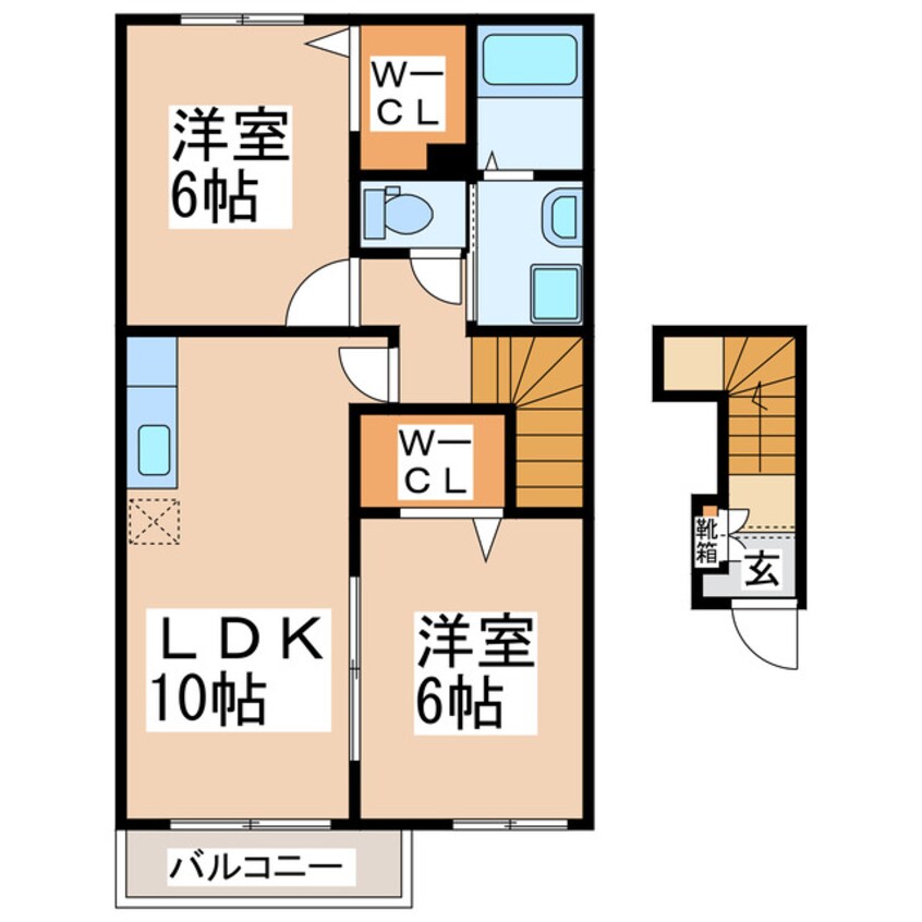 間取図 ラブリーＡ・Ｂ
