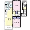 コートカルム 2DKの間取り