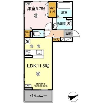 間取図 リバーサイド竜田口駅前