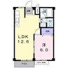 シティハイツ上田Ⅰ・Ⅱ 1LDKの間取り