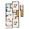 アルモニー 2LDKの間取り