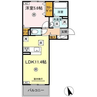 間取図 D-ROOM須屋（トリシア）