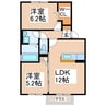 グランドソレイユ光の森A・B・C 2LDKの間取り