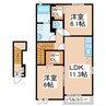 ルナ　フィオーレ 2LDKの間取り