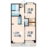 ジェラール大津 2LDKの間取り