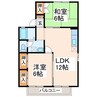 エスボワール 2LDKの間取り