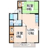 エスボワール 2LDKの間取り