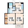 レジデンス寿B 2DKの間取り