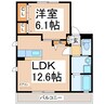 カルテット 1LDKの間取り