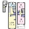 ラフレシール 2LDKの間取り