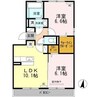 アビテボナール 2LDKの間取り