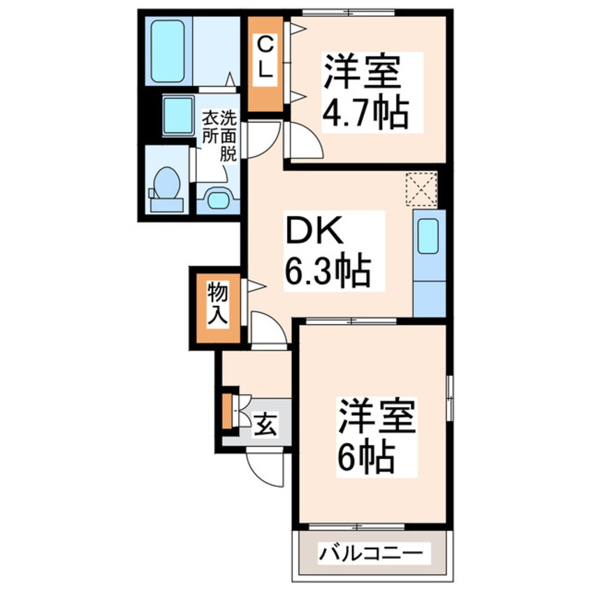 間取図 ティアナ桜山