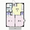 村ノ上ハイツⅠ・Ⅱ 2DKの間取り