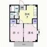 村ノ上ハイツⅠ・Ⅱ 2DKの間取り
