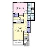 エルフィン 1LDKの間取り