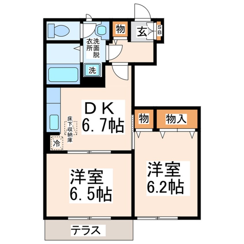間取図 ジョイス・コーポＡ・B